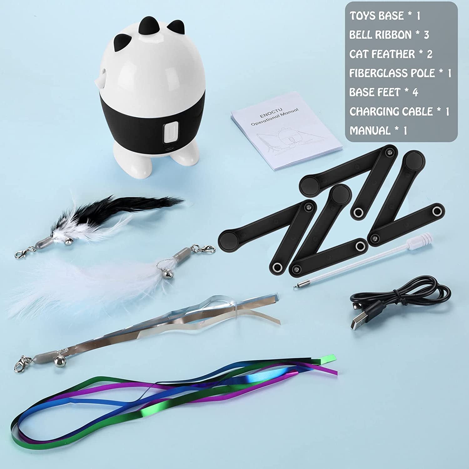 Interactive Cat Toy: 2-in-1 Rechargeable Light and Feather Exercise Toy for Indoor Kittens