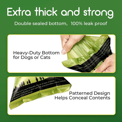 Biodegradable Dog Poop Bags – 150 Leak-Proof Waste Bags with Dispenser | 10 Rolls | Scented