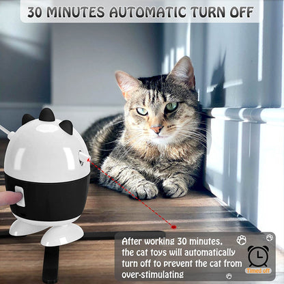 Interactive Cat Toy: 2-in-1 Rechargeable Light and Feather Exercise Toy for Indoor Kittens