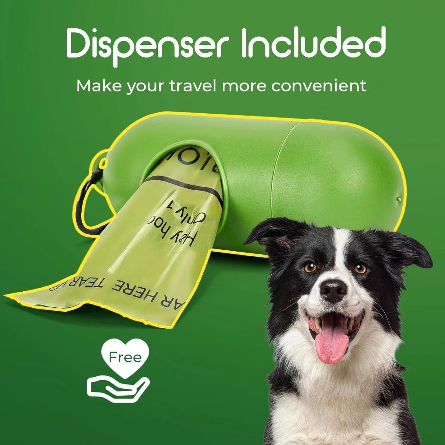 Biodegradable Dog Poop Bags – 150 Leak-Proof Waste Bags with Dispenser | 10 Rolls | Scented