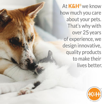 K&H Outdoor Elevated Dog Bed - Cooling Raised Bed for Medium & Large Pets, Breathable Mesh Hammock Design, Washable Cover, Portable Metal Frame, Chocolate, Large 42"x30